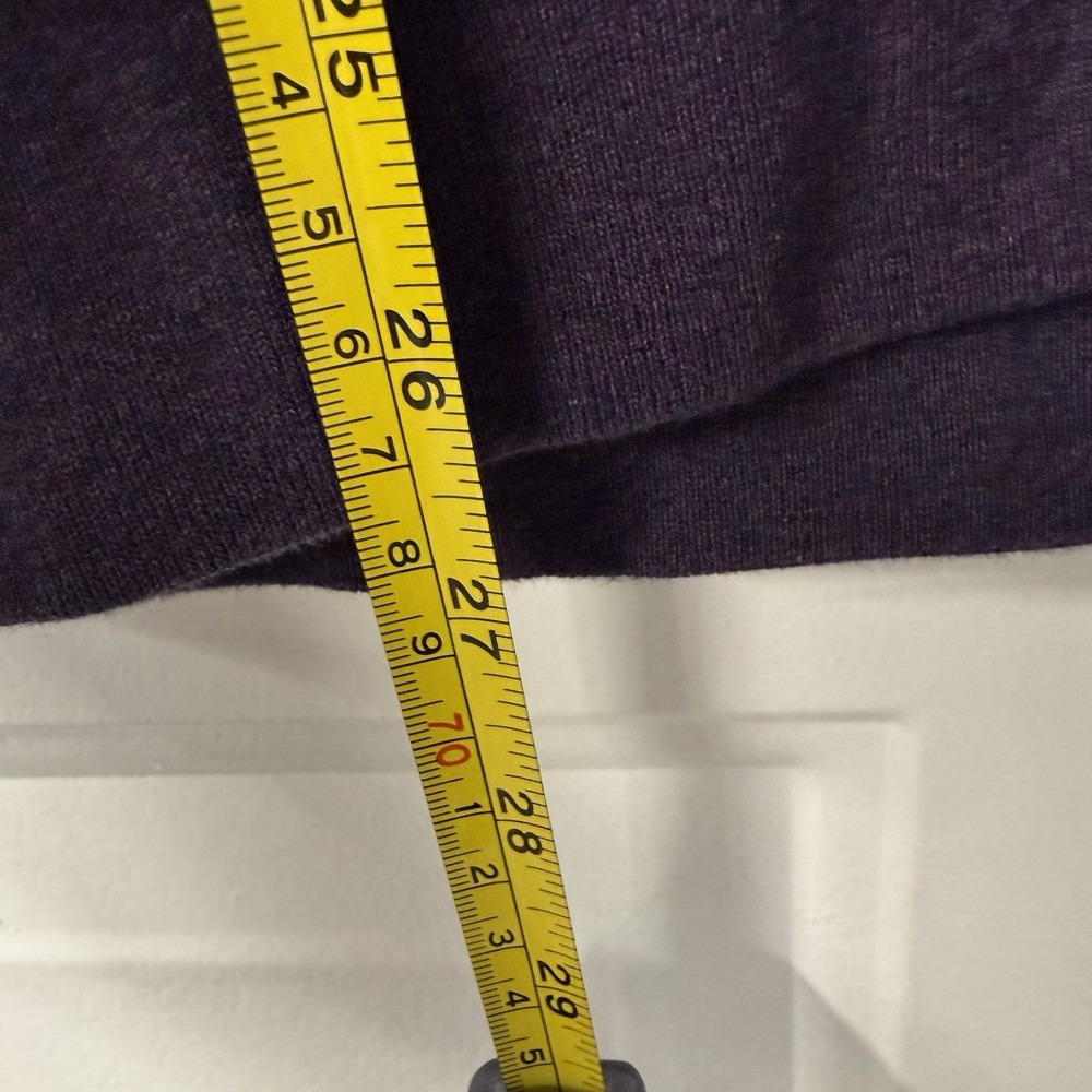 Vince Waffle Knit Thermal Lined Zip Hoodie Dark Purple Long Sleeve Mens Sz Large - Picture 9 of 10